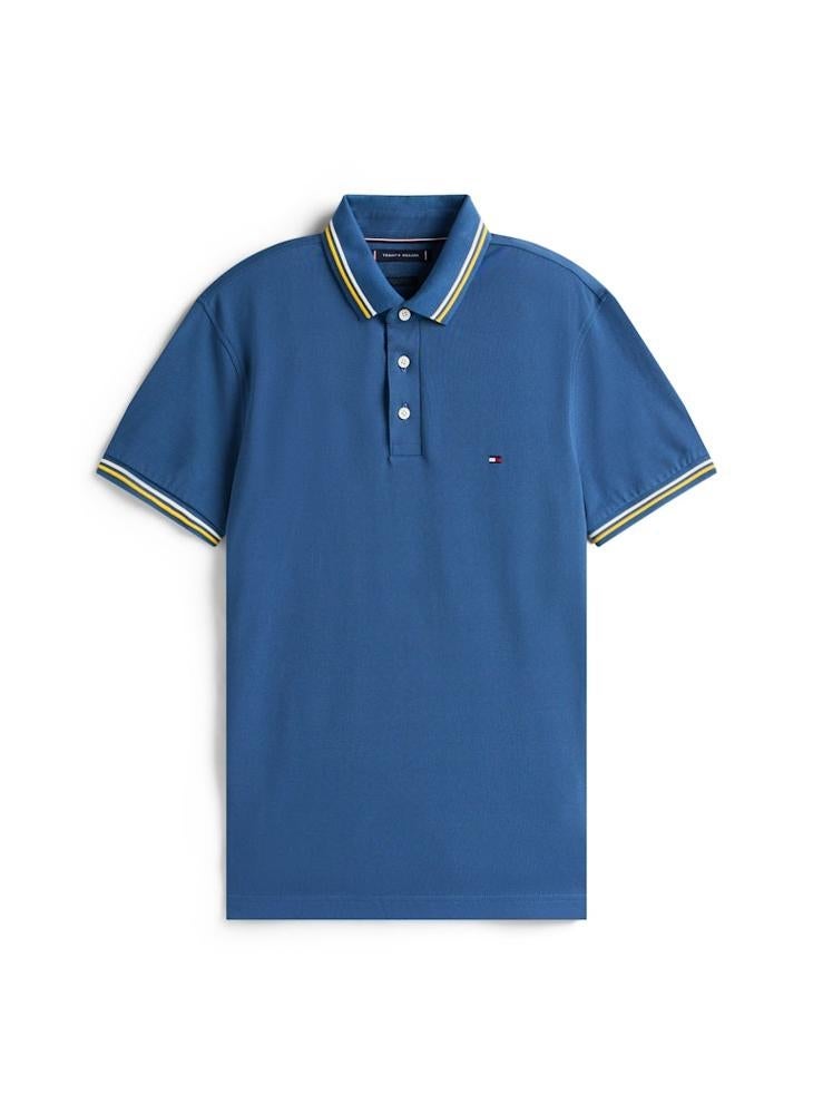 TOMMY HILFIGER Slim Fit Tipped Pique Polo Shirt - Image 5